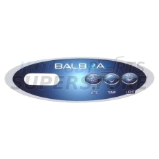 Balboa VL200 Panel Overlay - 1 Pump No Air