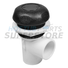 1" Waterway On/Off Valve, 5-Scallop, Black