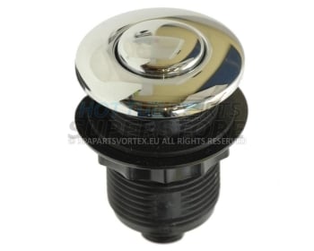 Air Button - Mini, Dome Style, Chrome