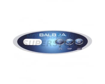 Balboa VL200 Panel Overlay - 1 Pump No Air
