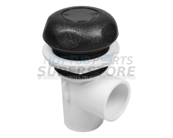 1" Waterway On/Off Valve, 5-Scallop, Black