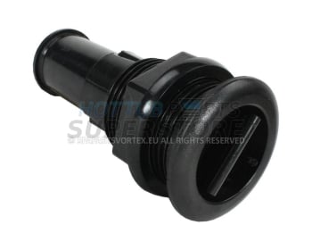 1" Lo Profile Black Drain Valve