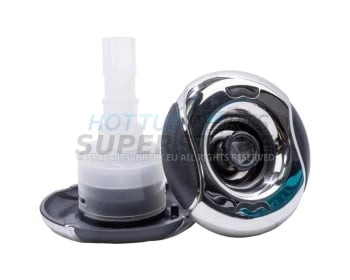 3" Wellis Spas Jet, Roto, Stainless & Light Grey V1