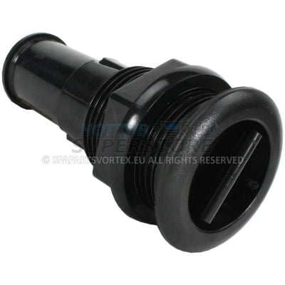 1" Lo Profile Black Drain Valve